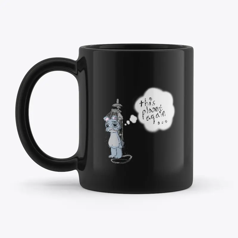 'this planet again' mug